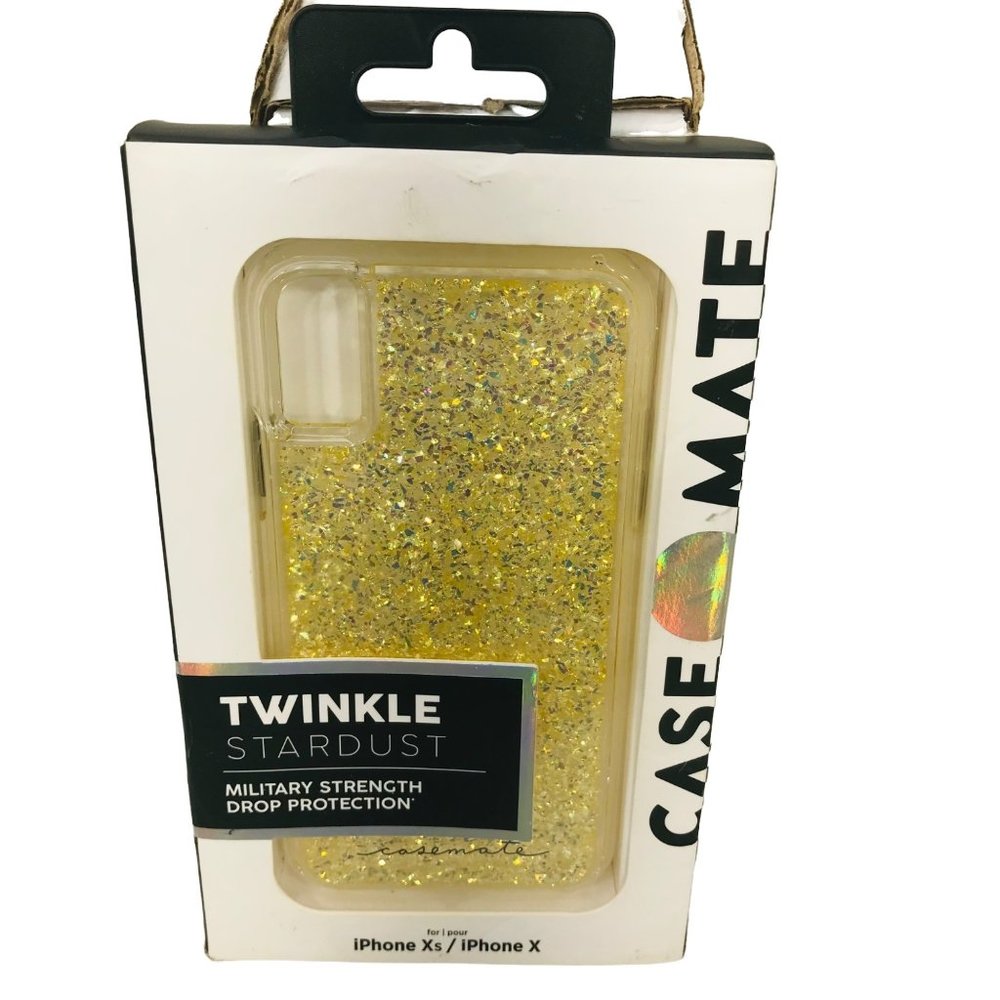 Case Mate Twinkle Stardust Gold Sparkle Apple iPhone XS And X New In Package